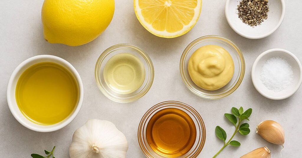 Ingredienti per la Vinaigrette al Limone Montata
