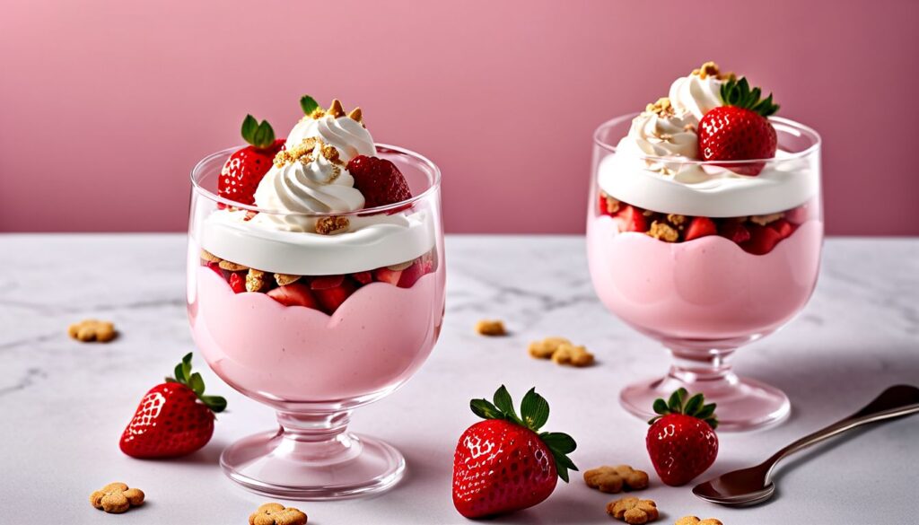Strawberry Mousse with Cookies